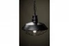 Decor Lars zwarte hanglamp met industrieel zwart rooster 26 cm 2233