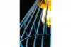 Decor Tess blauw metalen kegelvormige draadhanglamp 2578