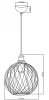 Decor Viela zwarte draadvormige metalen hanglamp bolvorm 6972