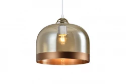 Decor Marite cilindrische amber kleurige hanglamp glas 23,5 cm 7146