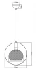 Decor Xalis hanglamp zwarte draadkap met metalen rand 30 cm 7214