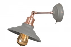 Decor Loret verstelbare grijze wandlamp met schakelaar 20 cm 8229