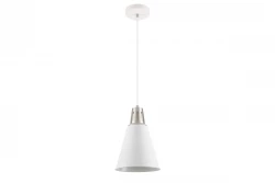 Decor Gianni stijlvolle wit zilveren hanglamp 22 cm 8075