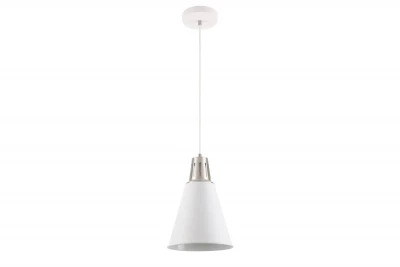 Decor Gianni stijlvolle wit zilveren hanglamp 22 cm 8075