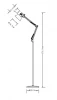 Decor Artemia grijze vloerlamp lange metalen arm doorsnee 16,3 cm 2300
