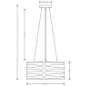 Decor Marisa zwarte hanglamp met taps toelopende horizontale tussenruimten max. 3 lichtbronnen doorsnee 40 cm 2584