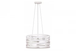 Decor Marisa witte hanglamp met taps toelopende horizontale tussenruimten max. 3 lichtbronnen doorsnee 40 cm 2782