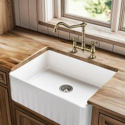 AquaTrimo Windsor 2 gats  klassieke keuken nostalgische brug keukenkraan met haakse uitloop brons 21WS7653BN