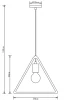 Decor Gija witte eenpunts driehoekige hanglamp 2812