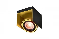 Decor Verso zwart gouden plafondlamp met bewegende kop 1 lichtbron 4199