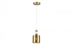 Decor Bellis wit gouden cilindrische hanglamp met 1 lichtbron 4574