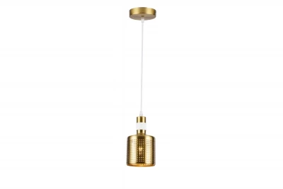 Decor Bellis wit gouden cilindrische hanglamp met 1 lichtbron 4574