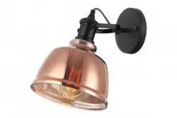 Decor Muscari II wandlamp koper kleurig glas in metallic uitvoering en zwarte lamphouder 4012
