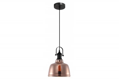 Decor Muscari II zwarte hanglamp met koper kleurig in metallic uitvoering lampenkap en zwarte lamphouder 3930