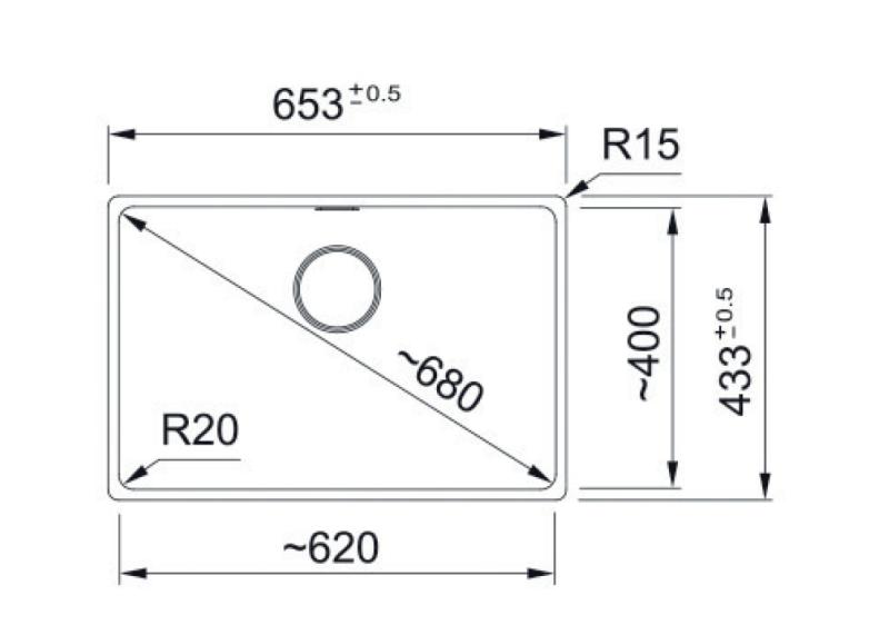 Franke Maris MRG 110-62 Fragranite polar white spoelbak onderbouw