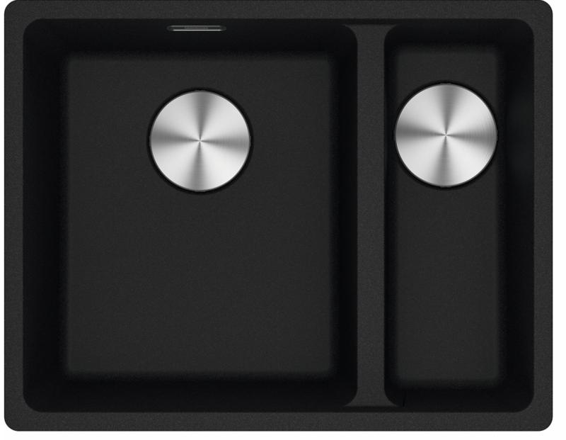 Franke Maris MRG 160-34-15 Fragranite Matt black spoelbak Bak Links  onderbouw