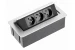 Indux Flip Medium keuken stopcontact penaarde in het werkblad of bovenkast aluminium met 3 stopcontacten 1208957846