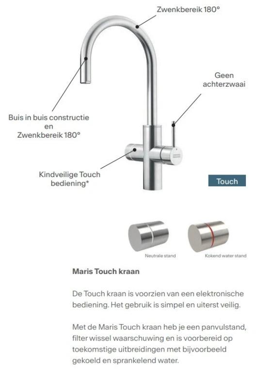 Franke Maris water hub 4L boiler 3-1 met Touch electronische kokend water kraan mat zwart met waterhub mengset 1208957949