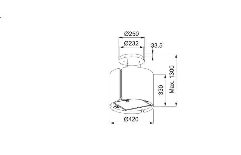 Franke Smart Suspended eiland mat wit afzuigkap 42cm 345.0654.932