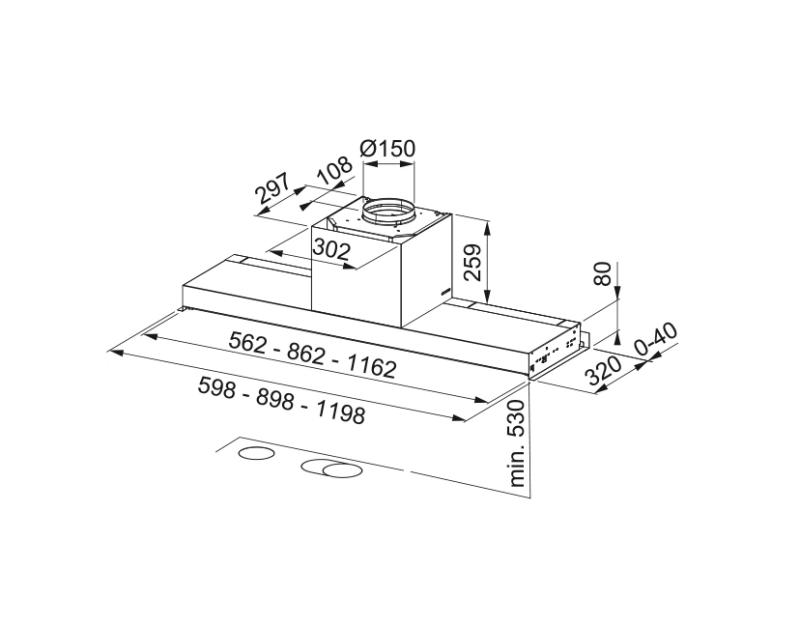 Franke Maris Style Drip Free inbouw afzuigkap RVS 60cm 305.0662.836