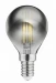 Decor Lumiere ronde led lamp E14 Filament warm wit 2700K in Rookglas 45mm