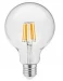Decor Lumiere ronde led lamp E27 Filament koud wit 4000K Helder glas 95mm