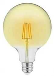 Decor Lumiere ronde led lamp E27 Filament neutraal wit 3000K goudkleurig glas 125mm