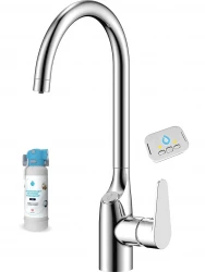 Aquadesign Filter keukenkraan chroom met gefilterd water aansluiting 3-weg 1208958194