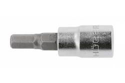 Hoegert Hex-bit socket 8 mm 1/4" vertaalt naar het Nederlands als: Zeskant-bit dop 8 mm 1/4". 1208959957