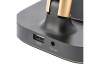 Desktop lamp Bressi,8W,450lm,AC220-240V,3-CCT, Wireless Charging,USB,PF>0,5, RA>80, Black / Gold