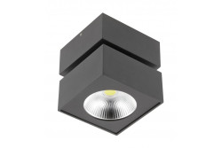 Fixture LED BIANCO , 15W, 1500lm, AC220-240V, 50/60 Hz, PF> 0.5, Ra≥80, IP20, IK06.36 °, 4000K, square, black