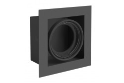 PIREO ceiling luminaire, flush-mounted, SINGLE, black/black