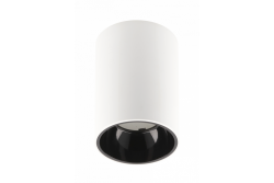 Ceiling luminaire ARIES, PC, 73x105mm, IP20, max 20W, round, white/black