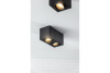 Ceiling fixture AVEIRO DUO, aluminium,160x80x85mm, IP20, max 20W*2, square, black