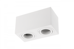 Ceiling fixture AVEIRO DUO, aluminium, 160x80x85mm, IP20, max 20W*2, square, white