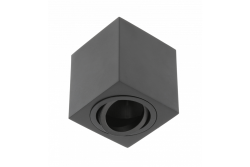 Ceiling fixture AVEIRO, aluminium, 80x80x85mm, IP20, max 20W, square, black