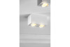Ceiling luminaire AVEIRO DUO BIS, aluminium, 160x80x90mm, IP20, max 20W*2, square, white