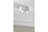 Ceiling luminaire AVEIRO DUO BIS, aluminium, 160x80x90mm, IP20, max 20W*2, round, white