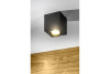Ceiling luminaire AVEIRO BIS, aluminium, 80x80x90mm, IP20, max 20W, square, black