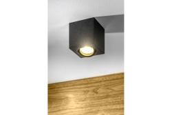 Decor Plafondarmatuur AVEIRO BIS aluminium 80x80x90mm IP20 max 20W vierkant zwart. 1208963836
