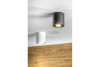 Ceiling luminaire AVEIRO BIS, aluminium, 80x90mm, IP20, max 20W, round, black