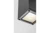 Ceiling luminaire LENTO, alum, 100x130, IP54, max 35W, square, graphite