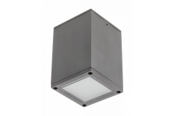Ceiling luminaire LENTO, alum, 100x130, IP54, max 35W, square, graphite
