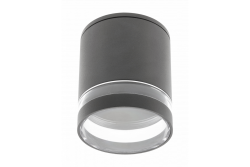 Ceiling luminaire RIVEN, alum, 102x120, IP54, MAX.35W, round, graphite
