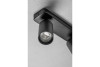 Ceiling luminaire SANTO BIS, aluminium, IP20, max. 20W*2, double, round, black