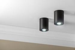 Decor Lamp oppervlak gemonteerd SENSA aluminium 85x115 IP20 max 50W ronde zwarte behuizing. 1208964004