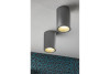 SENSA AQUA ceiling lamp, alum, 85x115, IP54, max 50W, circular, grey