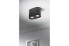Ceiling light fixture SENSO DUO, aluminum, 83x165x110, IP20, max 50W, round black