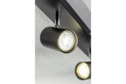 Decor Plafondarmatuur VENETO IP20 max. 20W 5 x GU10 rond zwart. 1208964044