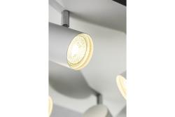 Decor Plafondarmatuur VENETO IP20 max. 20W 4 x GU10 rond/vierkant wit. 1208964045